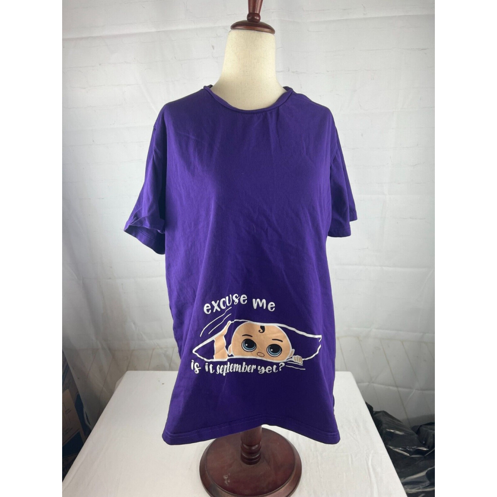 Women’s Outlash Wear Is It September Yet Maternity Graphic T-Shirt Size XL EUC